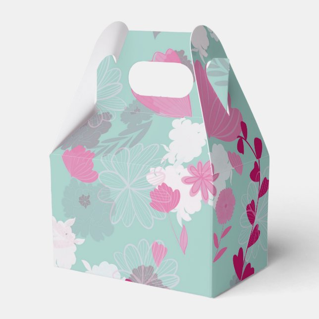 flowers green favour box (Front Side)