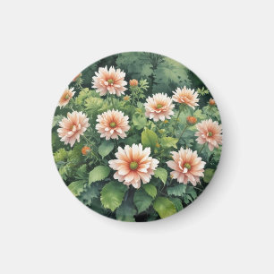 Flowers Greenery Elegant Watercolor Magnet