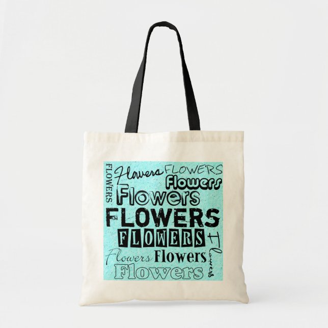 Flowers Grocery Tote Bag (Front)