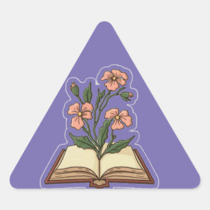 Flowers Growing from Book Sticker