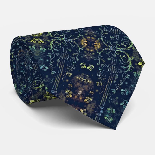Flowers Guitar Art - Romantic Melody Tie (Rolled)