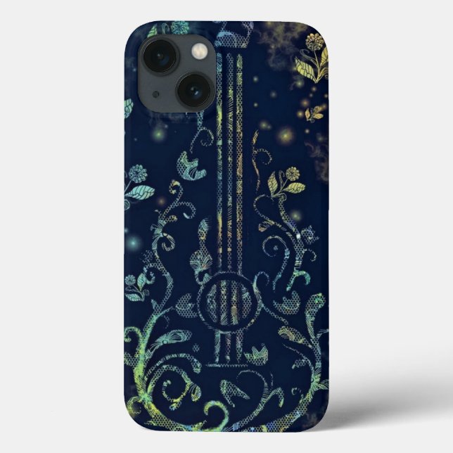 Flowers Guitar iPhone Case (Back)