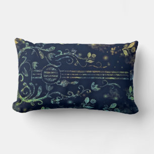 Flowers Guitar Lumbar Pillow