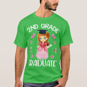 Flowers Happy Senior Girl 2nd Grade Graduate Class T-Shirt