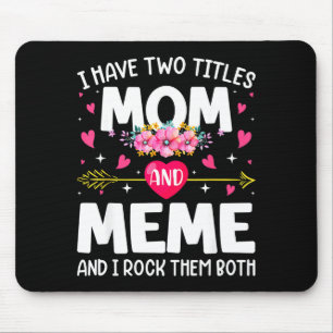 Flowers have two titles mum & meme mother's da mouse pad