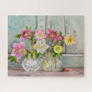 Flowers   Hellebores in Vases Jigsaw Puzzle