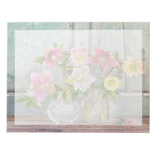 Flowers Hellebores in Vases Notepad