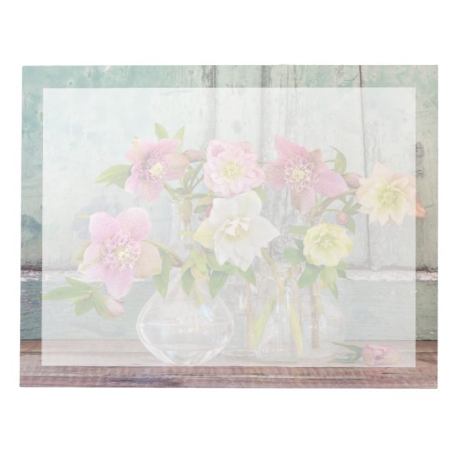 Flowers | Hellebores in Vases Notepad (Front)