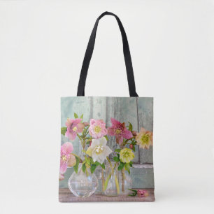 Flowers   Hellebores in Vases Tote Bag