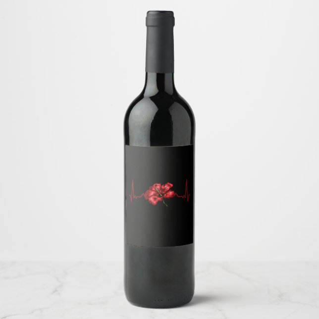 Flowers Hibiscus Blossom Wine Label (Front)