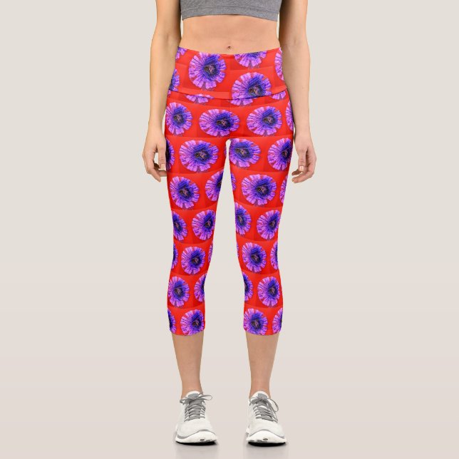 Flowers High Waisted Capris (Front)