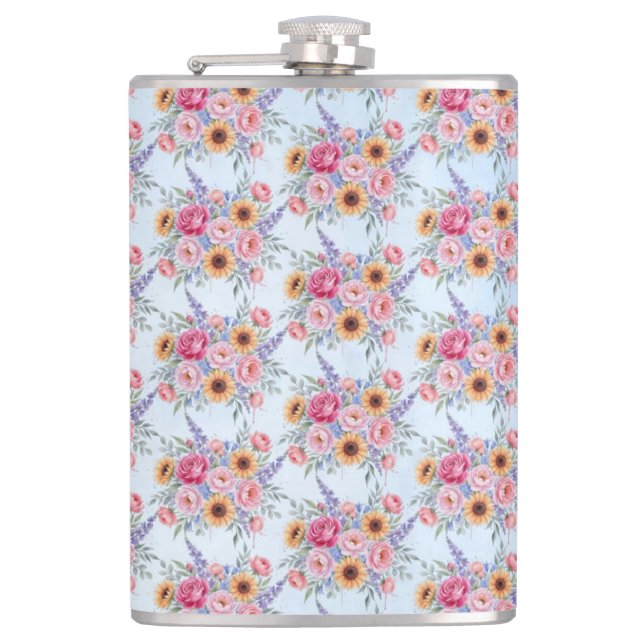 Flowers Hip Flask (Front)