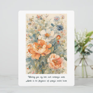 Flowers holiday card