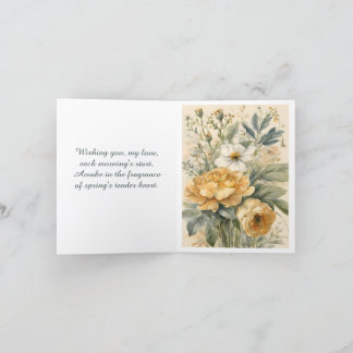 Flowers holiday card