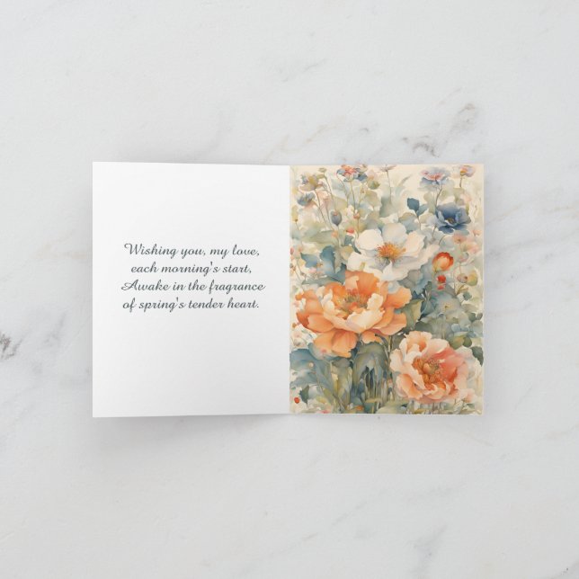 Flowers  holiday card (Inside)