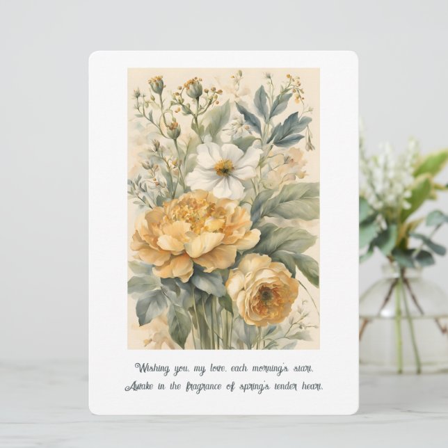 Flowers  holiday card (Standing Front)