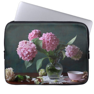 Flowers   Hydrangeas in Vase Laptop Sleeve