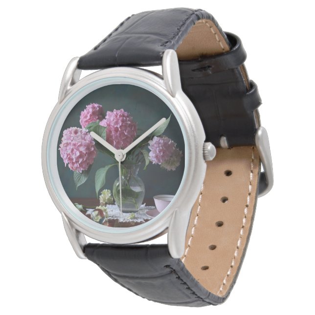 Flowers | Hydrangeas in Vase Watch (Angled)