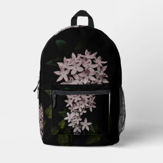 Flowers image on bagpack printed backpack