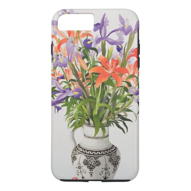 Flowers in a Black and White Jug Case-Mate iPhone Case (Back)