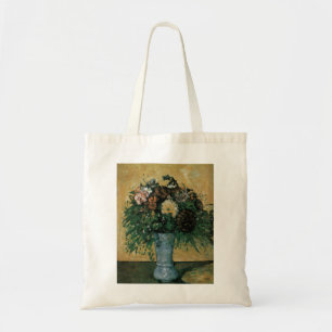 Flowers in a Blue Vase by Paul Cezanne Vintage Art Tote Bag