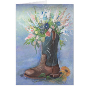 Flowers in a Cowboy Boot