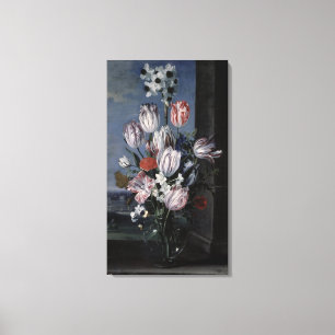 Flowers in a Crystal Vase, 1652 Canvas Print