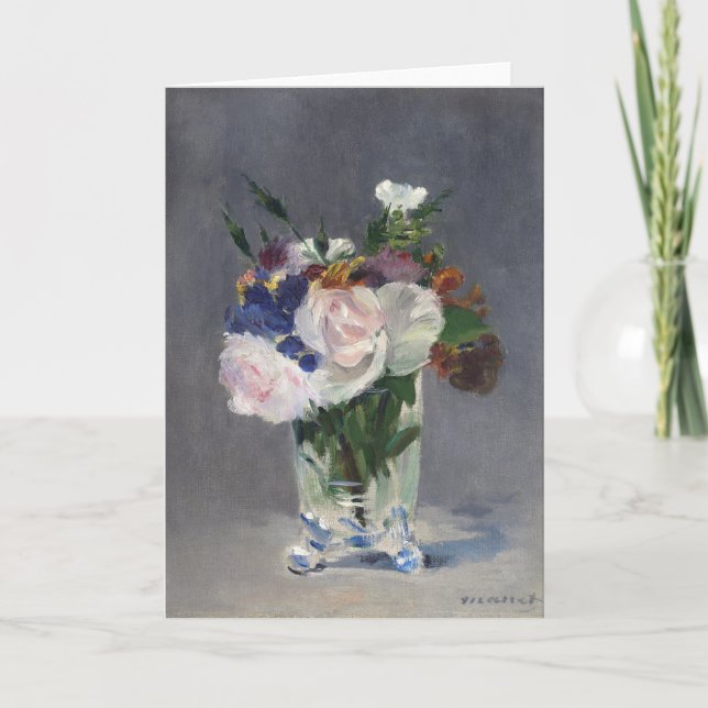 Flowers in a Crystal Vase | Édouard Manet Card (Front)