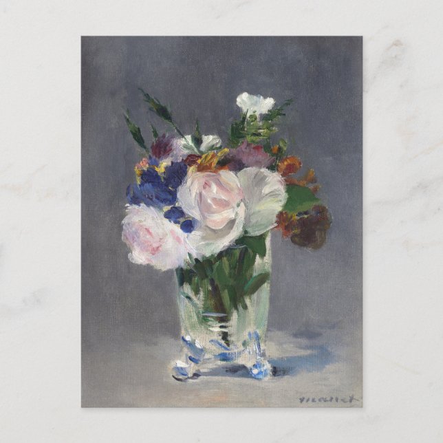 Flowers in a Crystal Vase | Édouard Manet Postcard (Front)