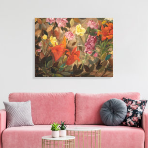 Flowers in a Garden Tadeusz Makowski Canvas Print