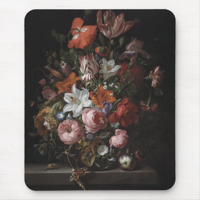 Flowers in a Glass Vase, 1704 Mouse Pad (Front)
