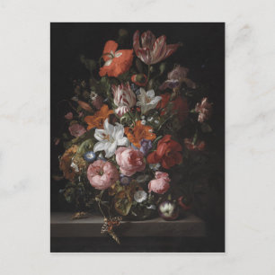 Flowers in a Glass Vase, 1704 Postcard