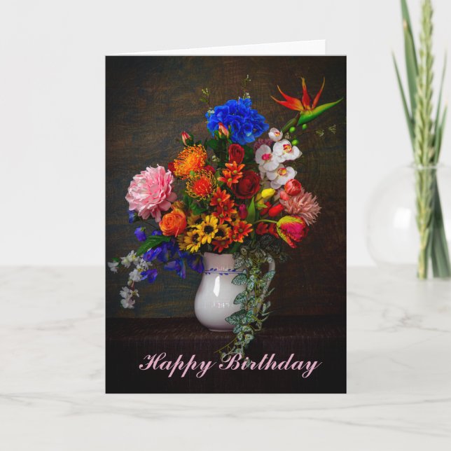  Flowers in a Pitcher Still Life Card (Front)