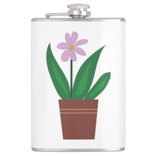 Flowers in a pot Mug Hip Flask