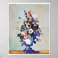 Flowers in a Rococo Vase, Paul Cezanne
