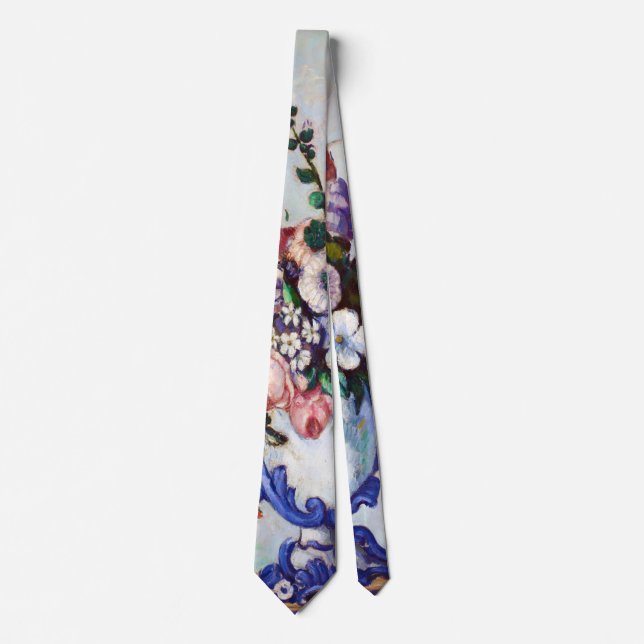 Flowers in a Rococo Vase, Paul Cezanne Tie (Front)