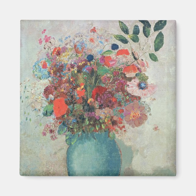 Flowers in a Turquoise Vase, c.1912 Magnet (Front)