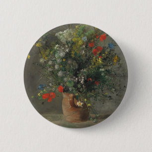 Flowers in a Vase, c.1866 6 Cm Round Badge
