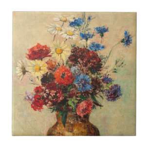 Flowers in a Vase, c.1910 Tile