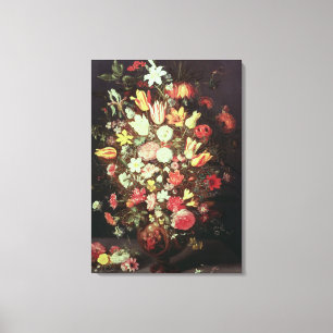 Flowers in a vase canvas print