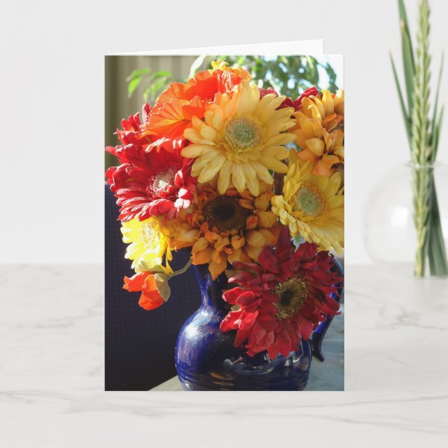 Flowers in a vase Card (Front)