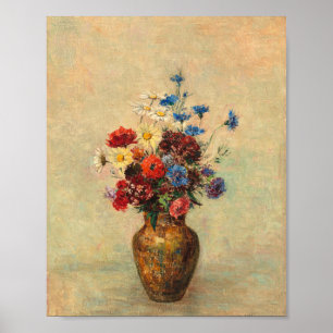flowers in a vase poster