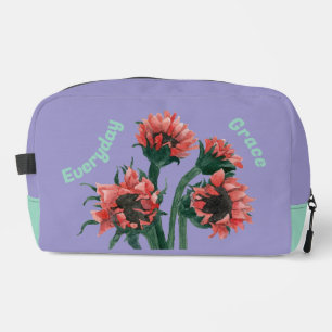 Flowers in a Vase Watercolor Dopp Kit
