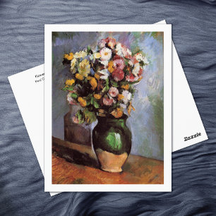 Flowers in an Olive Jar Paul Cezanne Postcard