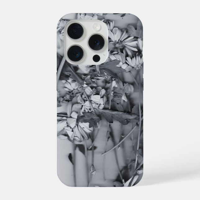 Flowers in Black and White iPhone Case (Back)