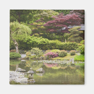 Flowers in bloom at Japanese Garden, Magnet
