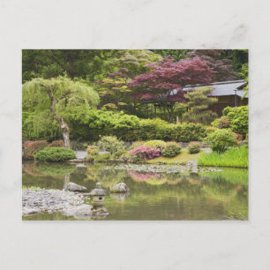 Flowers in bloom at Japanese Garden, Postcard