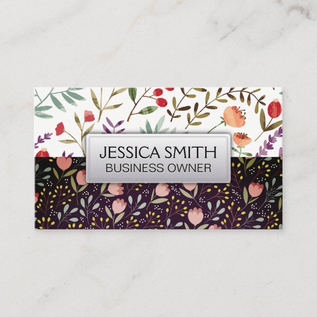 Flowers in Bloom Business Card (Front)