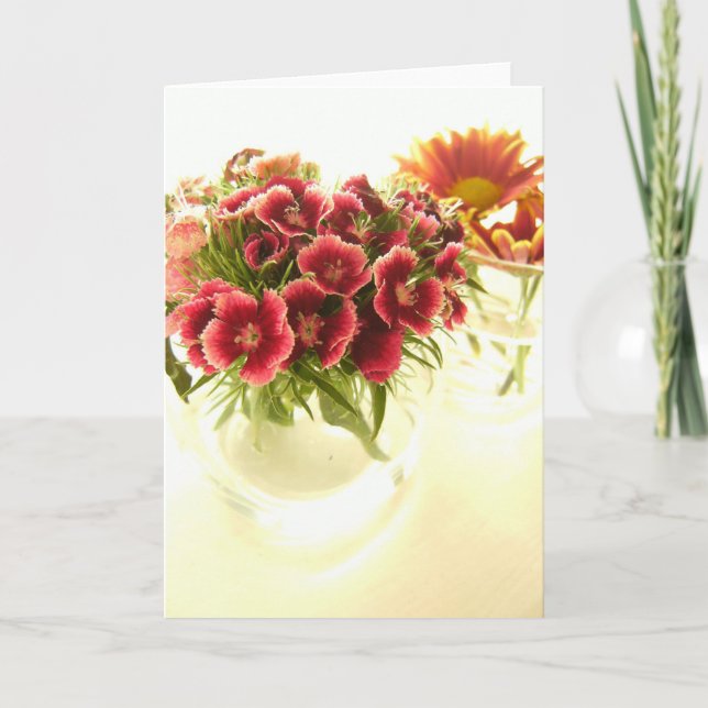 Flowers In Cafe Card (Front)