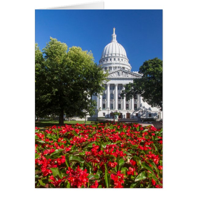Flowers In Front Of State Capitol Building (Front)